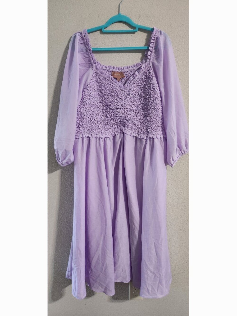 Jessakae Collection Ruched Bodice Dress Lavender Maxi Women’s size 2X